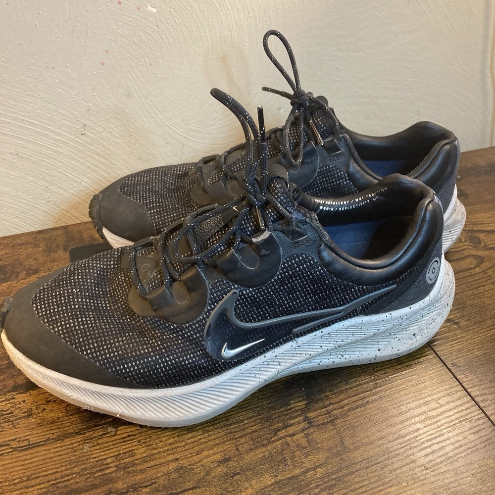 Nike Zoom Winflo 8 Shield Men's 10.5 Black‎ Gray Running Shoes DC3727-001